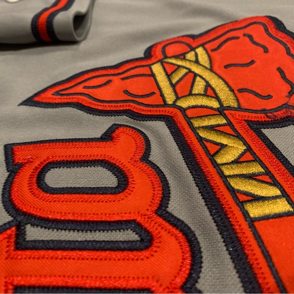 David Justice Atlanta Braves Jersey Mens XL NWT 1995 Road Gray - Picture 5 of 14